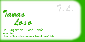 tamas loso business card