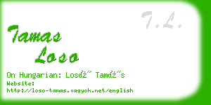 tamas loso business card